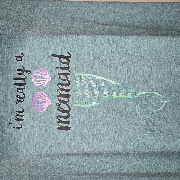 Teal 'I'm Really a Mermaid' Tank Top Xxl - Picture 3 of 4